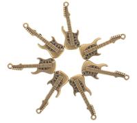Healeved 50 Pièces Breloques Guitare Miniature Alliage Zinc Décorations DIY pour Coque Téléphone Pendentifs Vintage pour Fabrication Bijoux