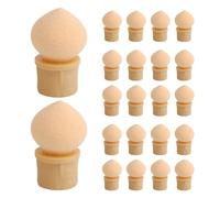 Healeved 50 Pièces Éponge à Ongles Beige pour Nail Art, Accessoires pour Pinceaux de Manucure, Libération Uniforme, Ombrage Professionnel, Adaptée aux Ongles Acryliques et Naturels pour