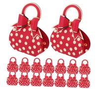 Healeved 50 pièces Lot de Boîtes à Bonbons Rouges Forme de à Main avec Grand Nœud Boîtes Décoratives pour Fêtes Mariage et Élégants