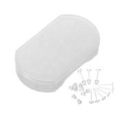 Healeved 50 Pièces Lot de Set de Supports de Boucles D'oreilles Transparents en Plastique 4 Mm, Fermoirs Invisibles Confortables pour Sport et Usage Quotidien, Embouts pour Clous Oreilles