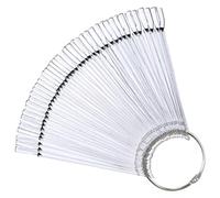 Healeved 50 Pièces Presentoir Ongles Nuancier Transparente Plaque De Nail Art Couleur Ongles Plaques Pour La Manucure