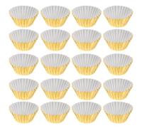Healeved 500 Caissettes Mini Cupcakes en Aluminium Épais Doré Moules Pâtisserie Anti-Huile Supports Mini Muffins pour Cuisson Festive Anniversaires et Mariages