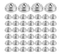 Healeved 500 Pièces Boutons Pression en Alliage D'aluminium Argenté, Forme Ronde Dôme, Installation Facile Diy, Finition Professionnelle pour Décoration Intérieure et Mobilier