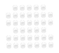 Healeved 500pièces Gobelet à Pigment De Maquillage Semi-permanent Anneaux Pratiques Pour Professionnels Beauté Avec Compartiment Pour Deux Couleurs Accessoire Pour Salons Et Écoles De