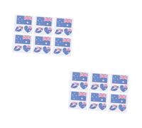 Healeved 50feuilles Temporaires Patriotiques Autocollants De Drapeaux Nationaux Pour Événements Sportifs Australie