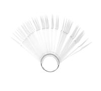 Healeved 50pièces Fan Shaped Nail Display Tips Pratique Pour Gel à Et Nail Art Palette De Transparentes