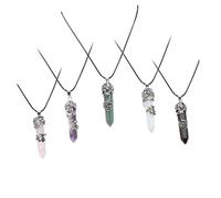 Healeved 5Pcs Collier Pendentif Cristal Collier Femme Chaîne Pull Pierre Charme Chaîne Pull Pierre Chaîne Clavicule Pierre Chaîne Pull Pierre Collier Pendentif Pierre Collier Pierre
