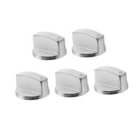 Healeved 5pièces Boutons De Cuisinière Alliage Pour Réchaud à Installation Facile Design Ergonomique Compatibilité Universelle Couleur Argentée