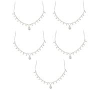 Healeved 5pièces Chaîne De Tête Strass Pour Mariée Accessoire Élégant Pour Cheveux Des Femmes Pour Mariages Les Soirées Séances Photo