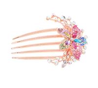 Healeved 5pièces Peigne à Fleurs Strass Pour Cheveux Accessoire Élégant Pour Femmes Et Filles Pour Mariages Soirées Et Événements Spéciaux