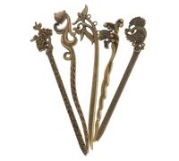 Healeved 5pièces Pinces à Cheveux Rétro Chinoises Anciennes Barrettes Vintage Pour Femmes Épingles à Cheveux Classiques