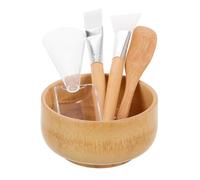 Healeved 5pièces Set Pour Masque Facial Avec Bol Mélangeur Spatule Cuillère Et Pinceau Kit Beauté Maison Matériel Doux Pour Peau Sensible Portable Et Réutilisable Soins Visage Et Spa
