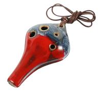 Healeved 6-hole Ceramic Ocarina Portable Wind Instrument For Beginner Musicians, Key Of C Alto, For Music Learning And Outdoor Use Couleur Aléatoire