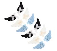 Healeved 6 Paires Barrettes Ailes Ange Multicolores Pinces Décoratives Plume pour Mariage Cosplay et Fêtes Accessoires Cheveux Élégants pour Femmes