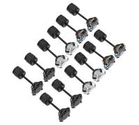 Healeved 6 Paires Boucles Oreilles Acier Zirconium Mixte Clous Inoxydables Hypoallergéniques Petits Bijoux Colorés et Noirs pour Usage Quotidien et Soirées