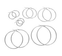 Healeved 6 paires Boucles Oreilles Punk Exagéré pour Femmes Larges pour Fêtes Festivals de Musique et Usage