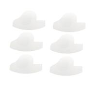 Healeved 6 Pcs Délié Carte Cheveux Fibre Applicateur Barbershop Supply Délié Rehausseur Pour Barbe Délié Carte Barber Accessoire Blanc Cloison Homme Pvc Dense