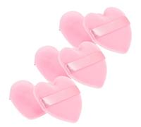 Healeved 6 Pièces Amour Pouder Puff Mini Bouffée Petit Se Maquiller Rougir Éponge De Maquillage Duveteux Faire Des Éponges Maquillage Éponge Mélange Bouffées Rose Flanelle