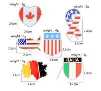 Healeved 6 Pièces Broche en Alliage Créative Carte du Monde Drapeau Pays | Style Chic, Petite Idée Présent, pour Collectionneurs de Drapeaux et Soutiens Patriotiques Plusieurs styles