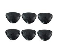 Healeved 6 pièces Cache Œil Pirate avec Motif de Squelette Accessoire Cosplay Décoration Halloween pour Fête et Festival