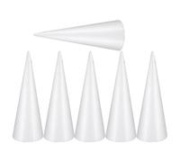Healeved 6 Pièces Cone Polystyrène Décorations De Noël Diy Formes De Cônes Artisanaux Formes D'arbres à Cônes Artisanat De Noël White