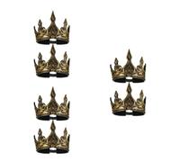 Healeved 6 Pièces Couronne du Roi Médiévale pour Hommes, Mousse Pu 3d | Accessoire Confortable, Style Médiéval, pour Halloween et Fêtes D'anniversaire, Couleur Café