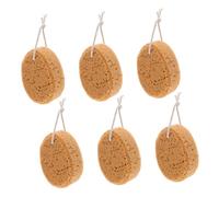 Healeved 6 Pièces Éponges de Bain Nid Abeille Réutilisables Exfoliant Corps Doux et Mousse Riche Accessoire de Bain pour Adultes et Garçon Fille Conception Suspendue pour Séchage Facile et