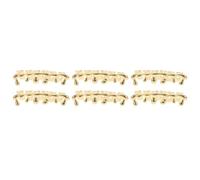 Healeved 6 Pièces Grillz Hip-hop 6 Dents du Bas en Cuivre Doré pour | Style Hip-hop, Usage Fêtes à Thème et Halloween, Fit Confortable, Parle et Respire sans Gêne, Réutilisable