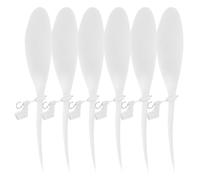 Healeved 6 Pièces Kit de Construction de Maquette d'avion Hélice en Plastique Blanc, Outil Éducatif Innovant pour Projets Scientifiques en Extérieur