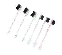 Healeved 6 pièces Pinceaux Sourcils Multifonctions Brosse Spoolie Peigne Maquillage Double Embout pour Coiffage Sourcils et Délimitation Ligne de Cheveux Outil Portable pour Usage