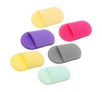 Healeved 6 Pièces Pouffle de farine de nettoyage pied Doux de exfoliants pour femmes tampon outils de lavage du visage bouffée d'éponge Hydrophile sans latex