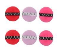 Healeved 6 Pièces Puff Powder Sponge Extra Soft Large Round Makeup Puff For Foundation And Loose Setting Powder Reusable Washable Portable Cosmetic Tool