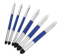 Healeved 6 Pièces Stylo Estompeur à Pointe Éponge Double Tête Bleu, Outil de Correction Multi-technique en Bois et Éponge, pour Artistes et Esquisses Précises