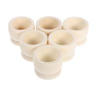 Healeved 6 Pièces Support À Œufs en Bois pour Œufs De Pâques Porte-Coquetier Durable Et Léger Plateau De Bricolage pour Décoration Et Jeu Enfant Parfait pour Cuisine Et Réception