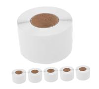 Healeved 6 Rouleaux de 500 Étiquettes Rondes Autocollantes Blanches 1 Pouce Pastilles Adhésives Vierges pour Fermeture D’Enveloppes Codage Organisation et Usage Professionnel