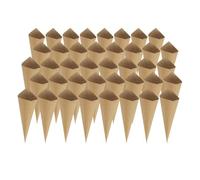 Healeved 60 Cônes en Papier Kraft pour Pétales de Mariage, Porte-confettis Vintage, Cornets pour Bonbons et Petits Bouquets, Décorations de Fête Élégantes et Écologiques, Accessoire DIY