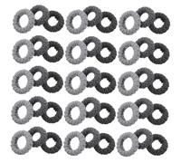 Healeved 60 Pièces Élastiques Cheveux Tricotés Doux et Épais Accessoires Fluffy Confortables pour Femmes Filles Garçon Fille Maintien Ponytail Sans Irritation Résistants et Polyvalents Gris