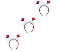 Healeved 6pièces Bandeaux Canada Avec Décoration Tinsel Et Érable Accessoires De Cheveux Élégants Pour Fêtes Et Festivals