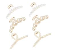 Healeved 6pièces Barrettes à Cheveux Perles Clips à Cheveux Forme De Requin Accessoires Élégants Et Pratiques