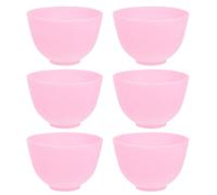 Healeved 6pièces Bol Silicone pour Masques Faciaux Mélangeur Souple pour Soins de Peau et Cosmétiques Récipient Réutilisable pour Mélanger Masques DIY