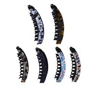 Healeved 6pièces Clip à Cheveux Acétate Pince à Cheveux Banane Accessoire Pratique Pour Toutes