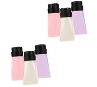 Healeved 6pièces Flacon Pression Rechargeable Pour Dissolvant à Vernis à Bouteilles Pompes Pratiques Couleurs Macarons Pour Manucure