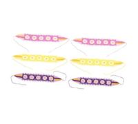 Healeved 6pièces Floral Knitting Headbands Headbands with Colored Flowers Washable and Breathable Hairbands for Women and Girls
