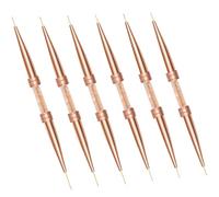 Healeved 6pièces Lot De Pinceaux Liners Double Embout Pour Nail Art Avec Stylo De Dessin Et Perceuse