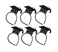 Healeved 6pièces Mini Doctor Hat Hair Graduation Headband Accessoire De Fête De De Scintillant or Et De Chaque Couleur