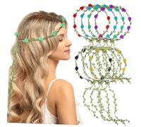 Healeved 7 Guirlande De Bandeau Fleur Casque De Fête Est Venu Vigne De Cheveux Mariage Couronne De Tête Décor Couronne Bande De Cheveux Produit Casque Floral En Tissu