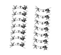 Healeved 7 Paires Cils Halloween Cosmétiques et Faciles à Appliquer Cils Fausse Densité Exagérée pour Festivals Cosplay et Fêtes