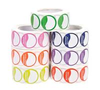 Healeved 7 Pcs Étiquettes Autocollantes Hebdomadaires Rondes 25 MM du Lundi au Dimanche en Papier pour Gestion des Stocks Alimentaires en Restauration et Commerce