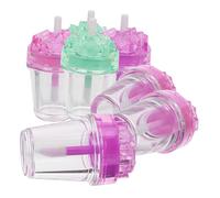 Healeved 7 Pièces Tubes Gloss à Lèvres Vides Transparent DIY Cosmétique Maquillage Voyage Cadeau pour Femmes Couleur Aléatoire