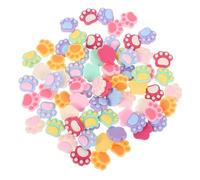 Healeved 70 Pièces Resin Cat Paw Shoe Charms DIY Paw Decorations For Party Shoes Hair Accessories Phone Case Crafts